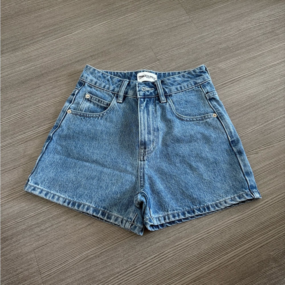 Princess Polly high rise denim shorts
